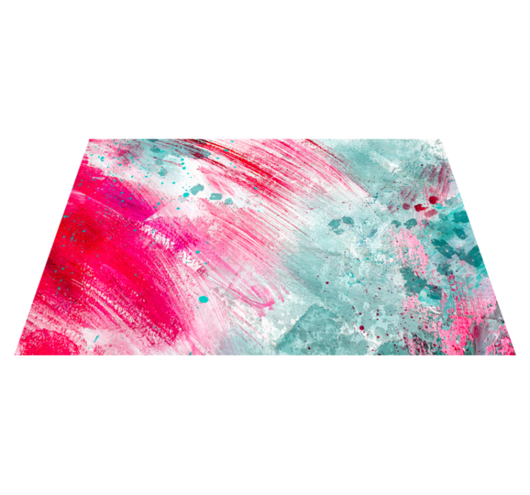 Kids vinyl carpet abstract pink splash - TenStickers