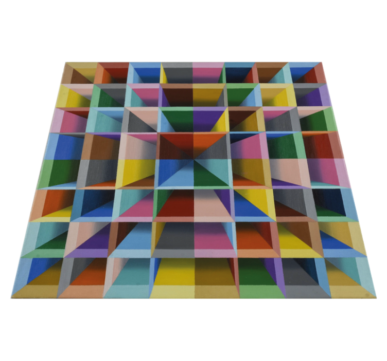 Lively geometry living room vinyl carpet - TenStickers