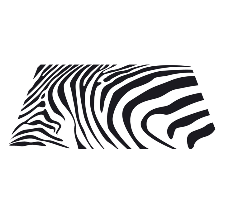 Animal print vinyl carpet zebra stripes - TenStickers