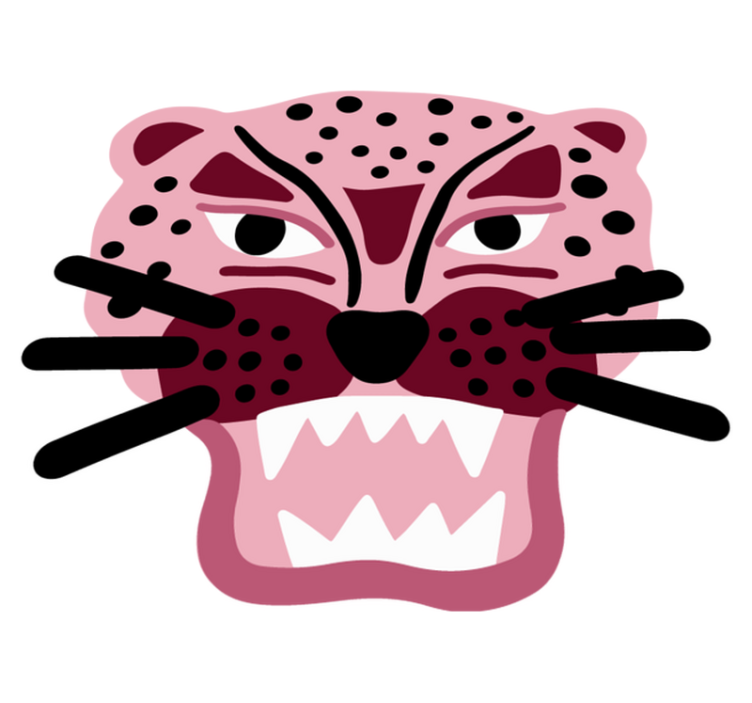 Fierce Leopard Head kids vinyl carpet - TenStickers