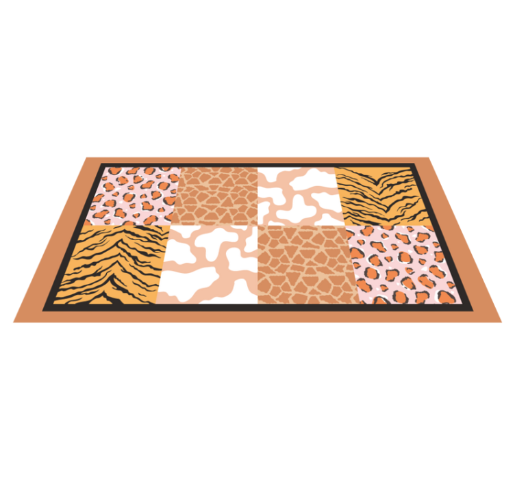 Animal skin tiles animal print vinyl rug - TenStickers