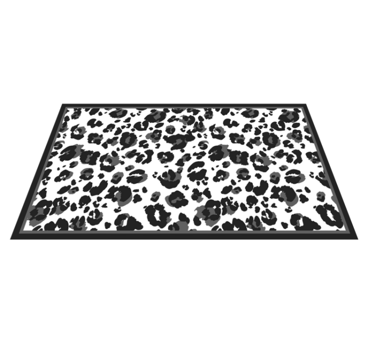 Black Spot Pattern animal print vinyl carpet - TenStickers