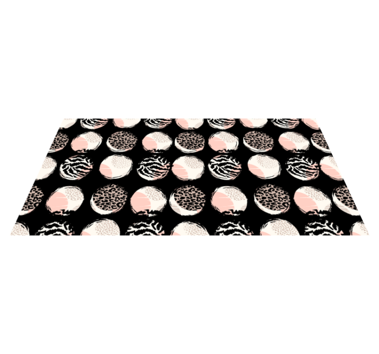 Bold Circle Patterns animal print vinyl carpet - TenStickers