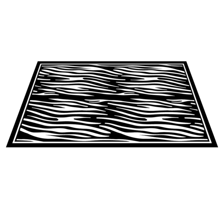 Striking Zebra Pattern animal print vinyl carpet - TenStickers