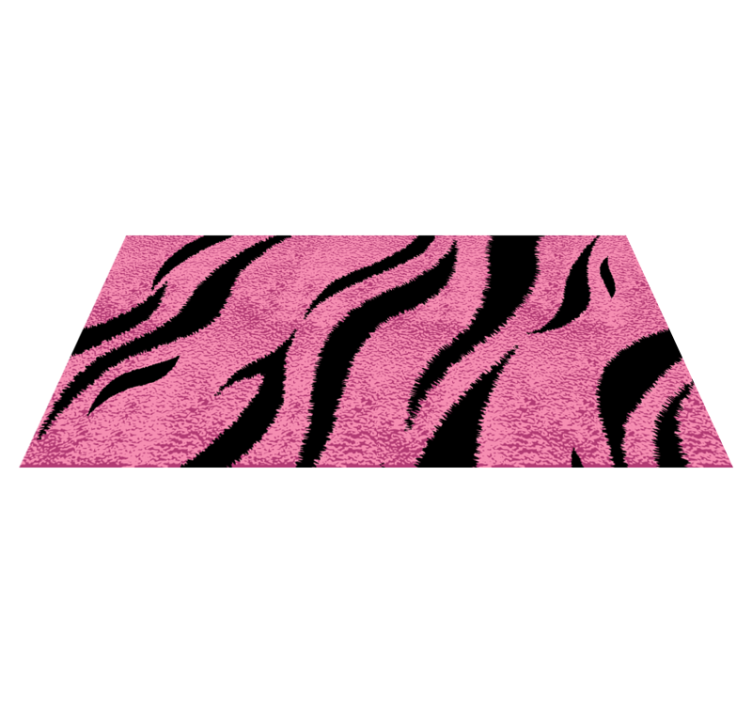Pink Zebra Stripes animal print vinyl carpet - TenStickers