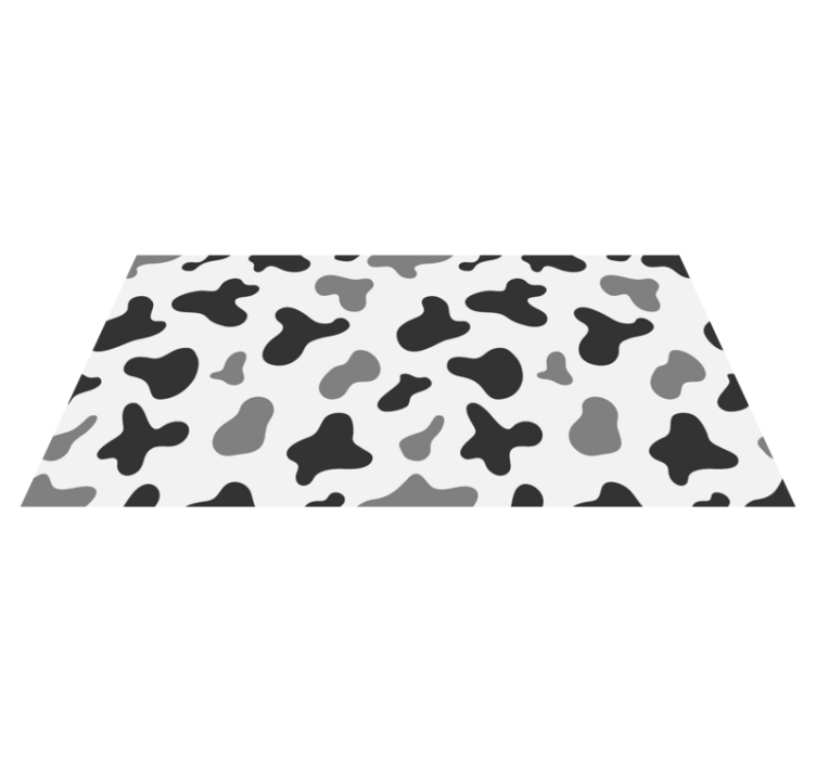 Gray cow spots animal print vinyl rug - TenStickers