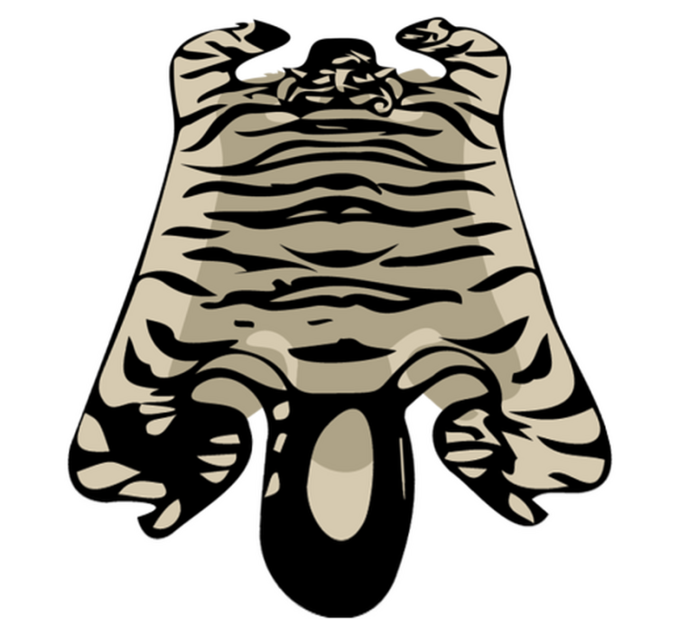 Stylish Tiger Stripes animal print vinyl carpet - TenStickers