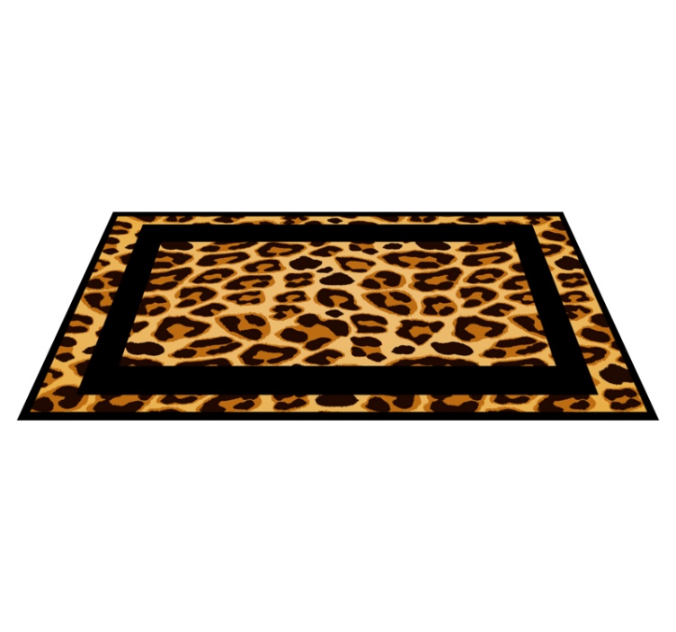 Leopard outline animal print vinyl carpet - TenStickers