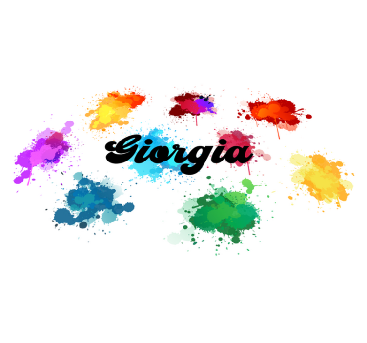 Circular design with splashes teen vinyl carpet - TenStickers