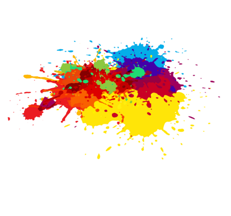 Colorful Splash Art kids vinyl carpet - TenStickers