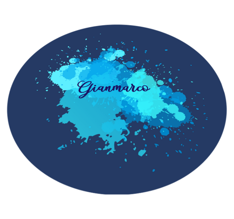 Splashing blue with name teen vinyl carpet - TenStickers