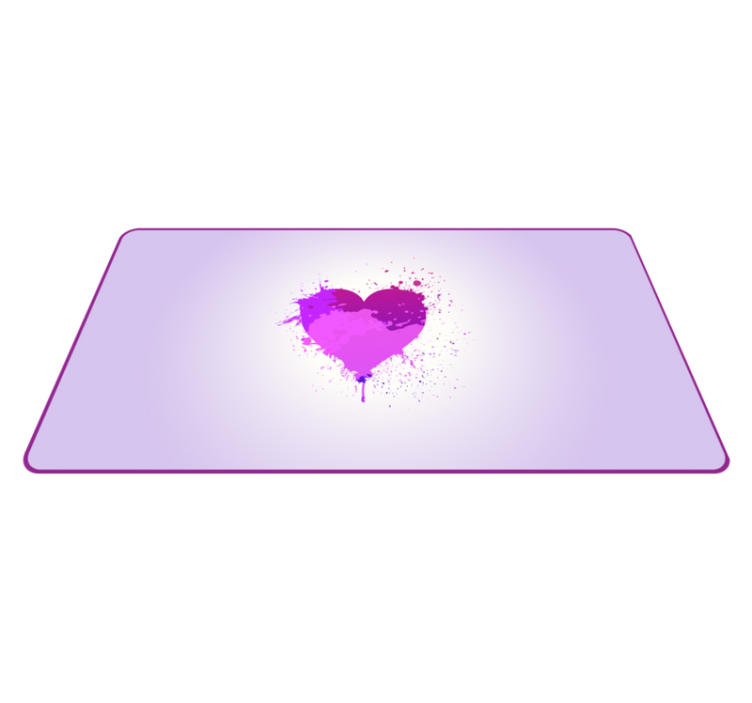 Purple heart splash teen vinyl carpet - TenStickers