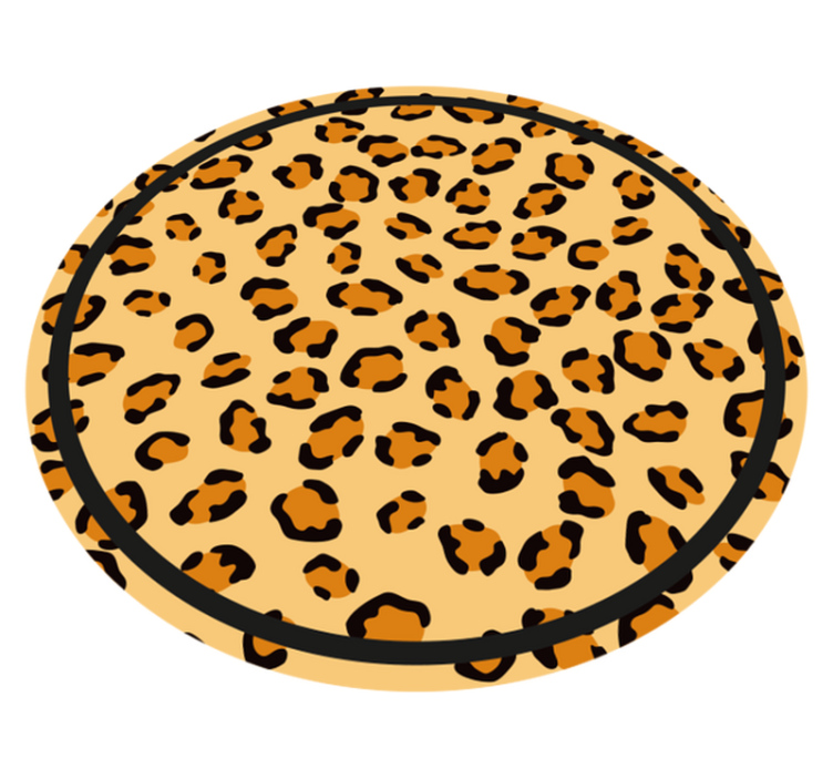 Classic leopard motif animal print vinyl carpet - TenStickers