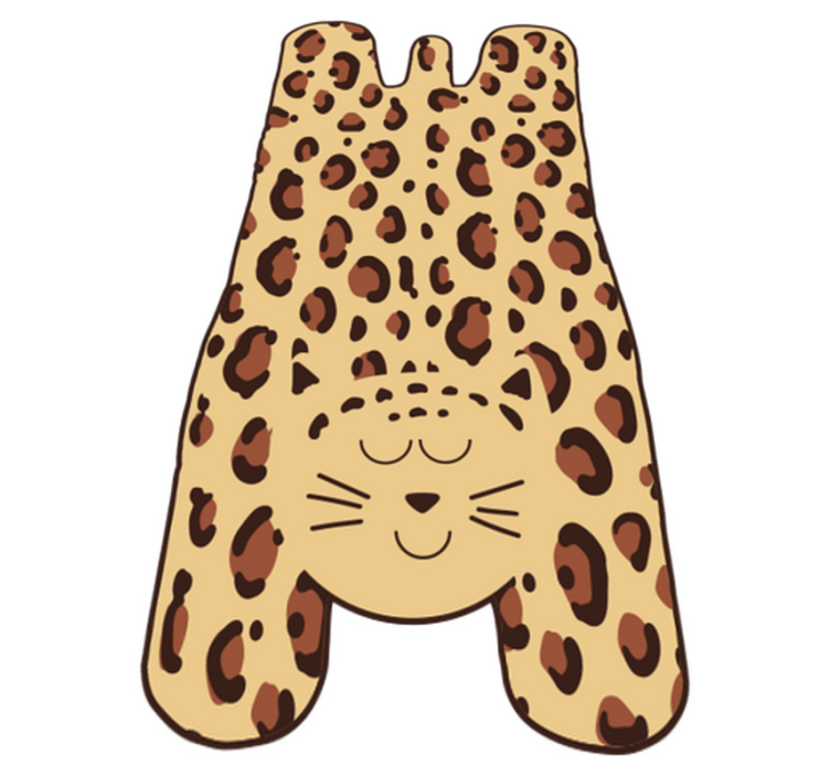 Happy leopard animal print vinyl carpet - TenStickers