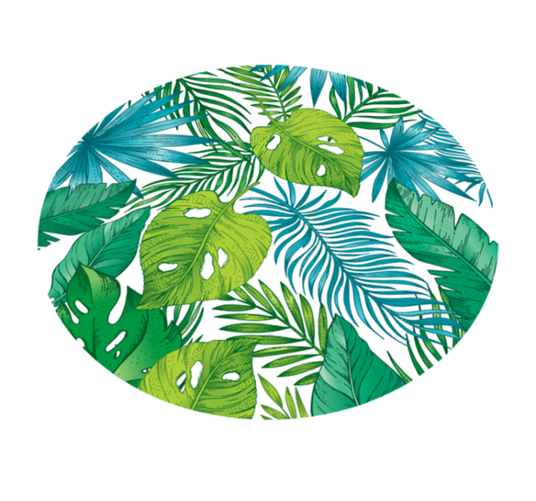 Tropical Leaf Designs nature vinyl carpet - TenStickers