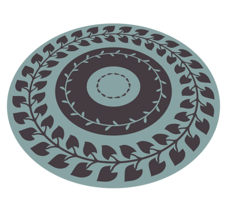 Leafy Circular Pattern nature vinyl carpet - TenStickers