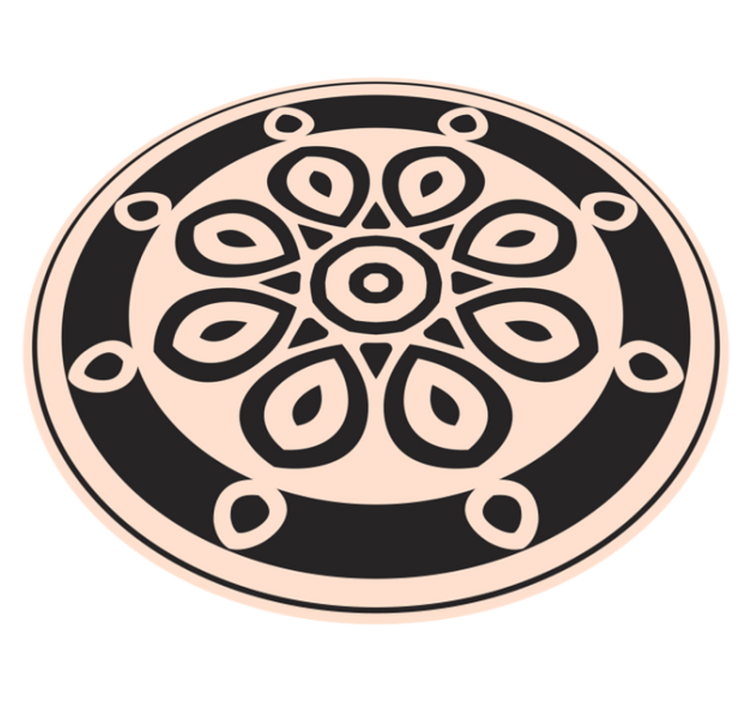 Elegant Circular Motif mandala vinyl carpet - TenStickers