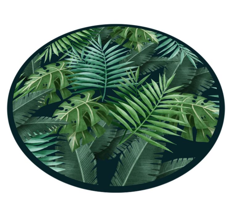 Lush Tropical Foliage nature vinyl carpet - TenStickers