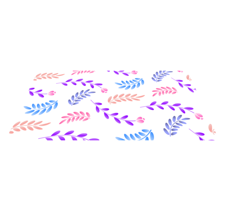 Botanical Leaf Element floral vinyl carpet - TenStickers