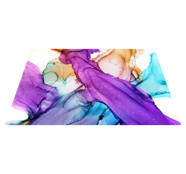 Abstract Fluid Swirls bathroom vinyl carpet - TenStickers