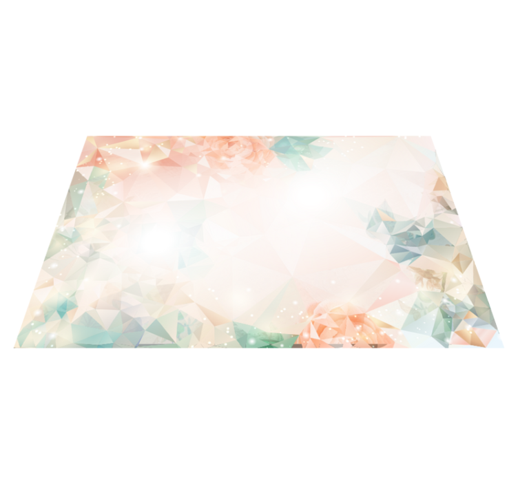 Botanical geometry floral vinyl carpet - TenStickers