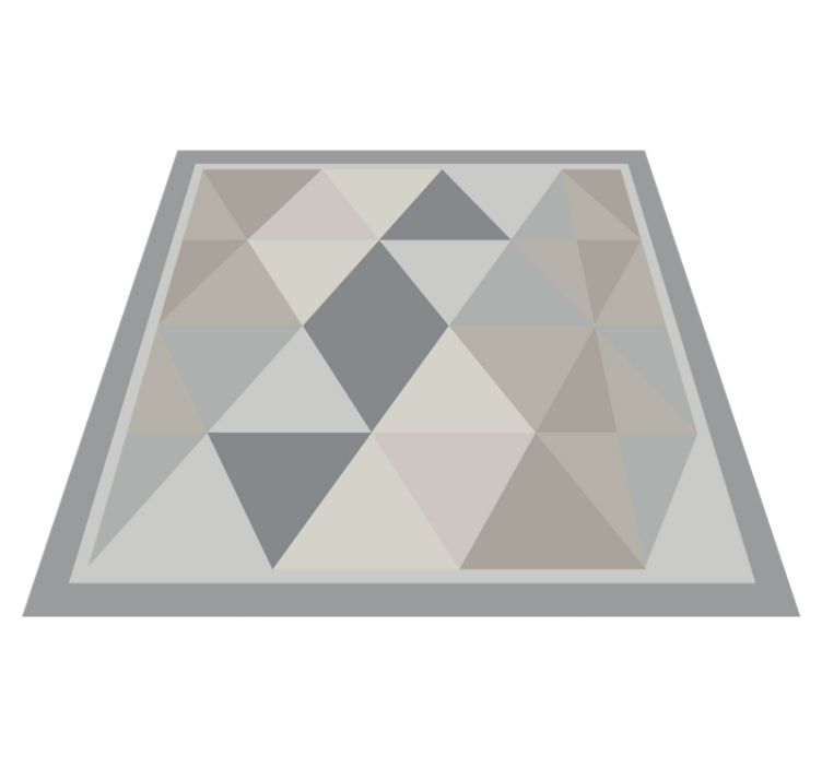 Triangular Grey Harmony geometric vinyl carpet - TenStickers