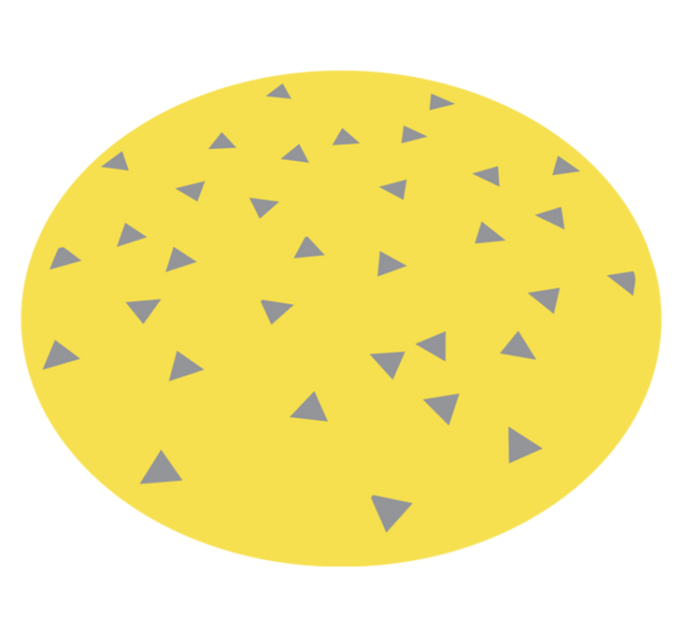 Yellow triangle design geometric vinyl carpet - TenStickers