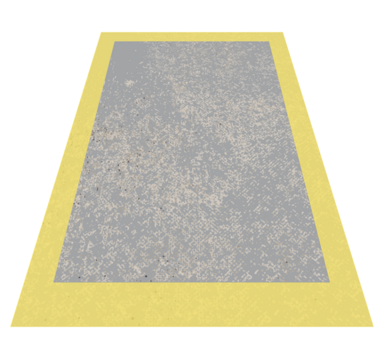 Yellow frame living room vinyl carpet - TenStickers