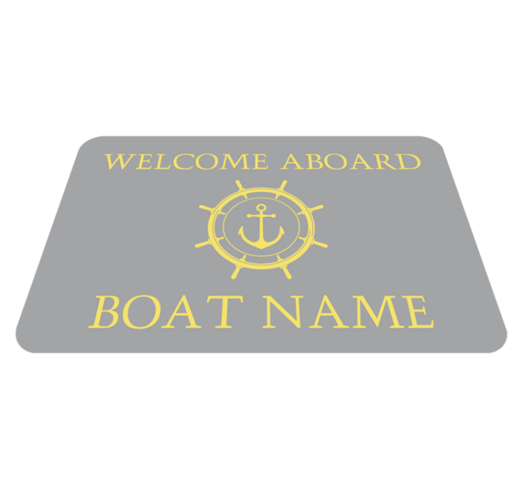 Nautical welcome custom vinyl carpet - TenStickers
