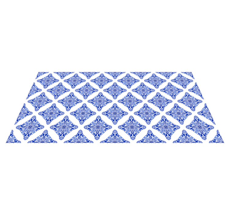 Patterned Blue tile vinyl carpet - TenStickers