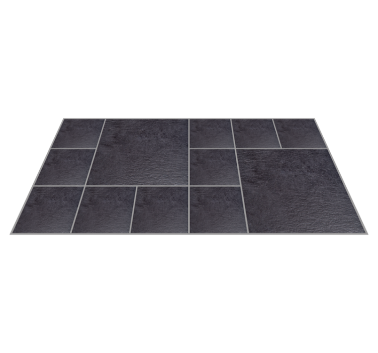 Sleek Gray Tiles stone effect vinyl carpet - TenStickers