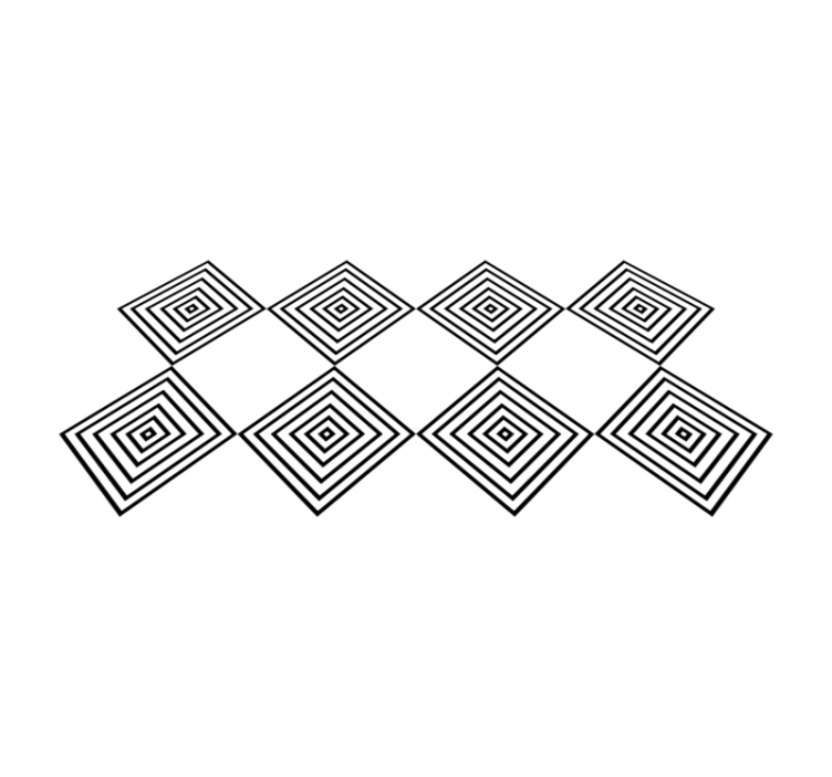 Concentric squares geometric vinyl carpet - TenStickers