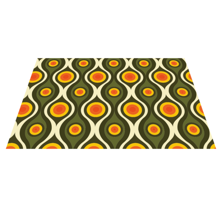 70s Green Eyes vintage rug - TenStickers