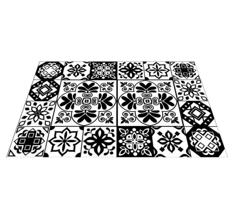 Spanish geometric design tile vinyl carpet - TenStickers