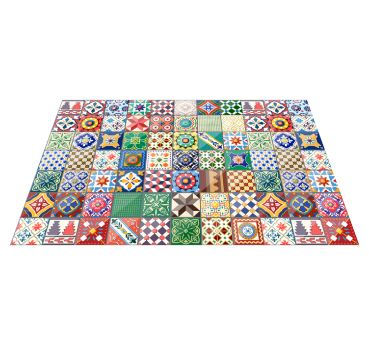 Vibrant mosaic ceramics tile vinyl carpet - TenStickers