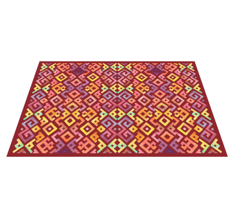 Red Mexican tiles vinyl carpet - TenStickers
