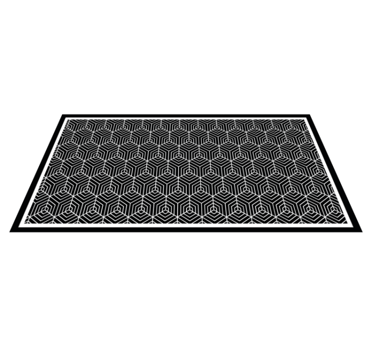 Minimalistic mosaic vinyl rug - TenStickers