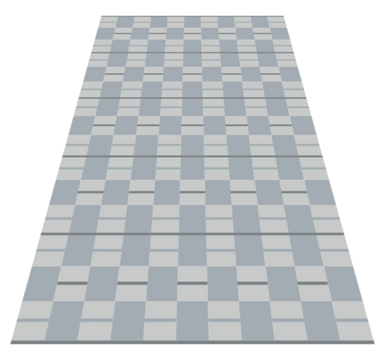 Gray patterned squares living room vinyl carpet - TenStickers