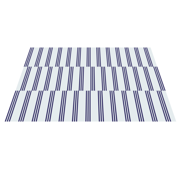 Living room vinyl carpet navy striped design - TenStickers