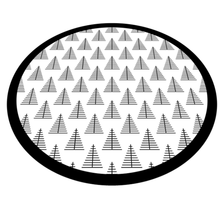Nordic vinyl carpet geometric gray trees - TenStickers