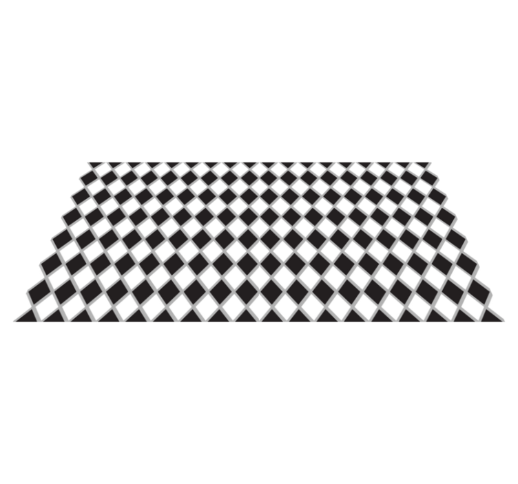 Diamond checker pattern kitchen vinyl carpet - TenStickers