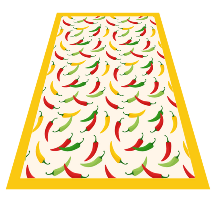 Chili pepper motif kitchen vinyl carpet - TenStickers