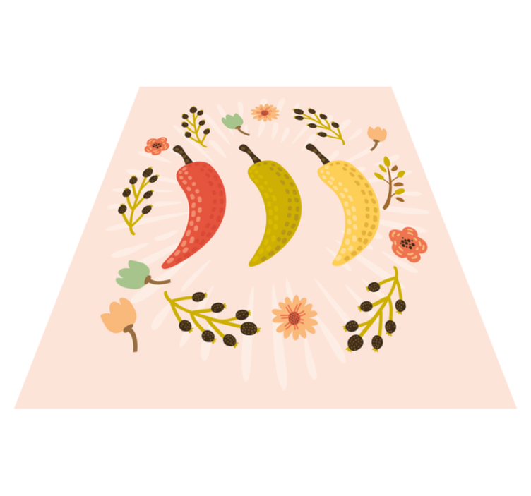 Colorful chili peppers kitchen vinyl carpet - TenStickers