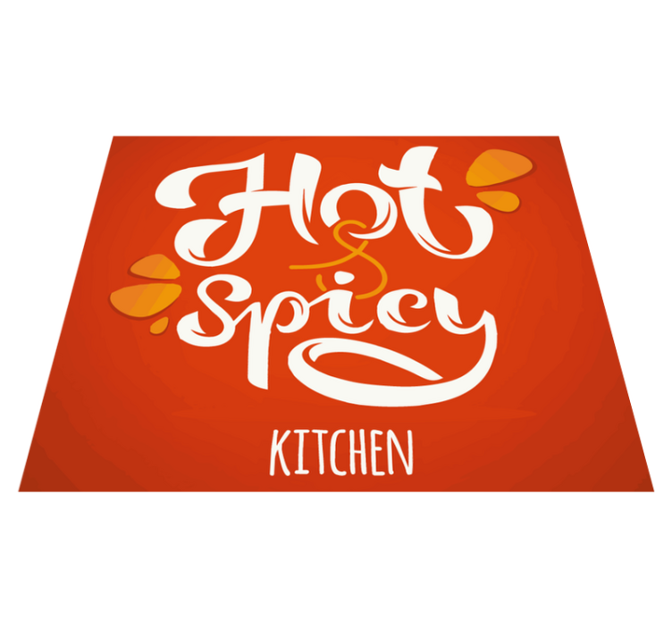 Hot spicy statement kitchen vinyl carpet - TenStickers