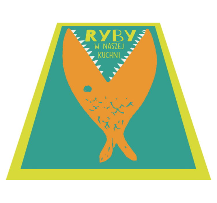 Fish culinary sign kitchen vinyl carpet - TenStickers