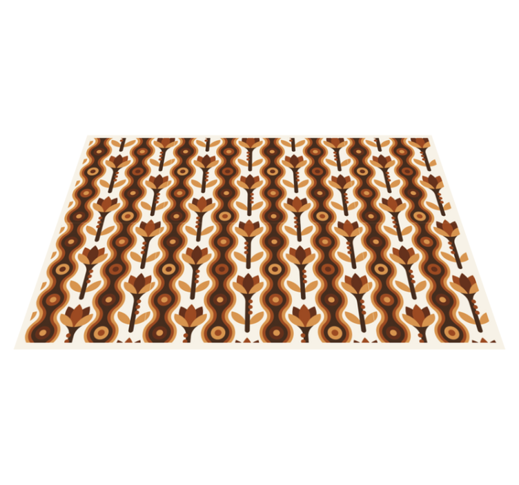 Chic botanical ripples floral vinyl carpet - TenStickers