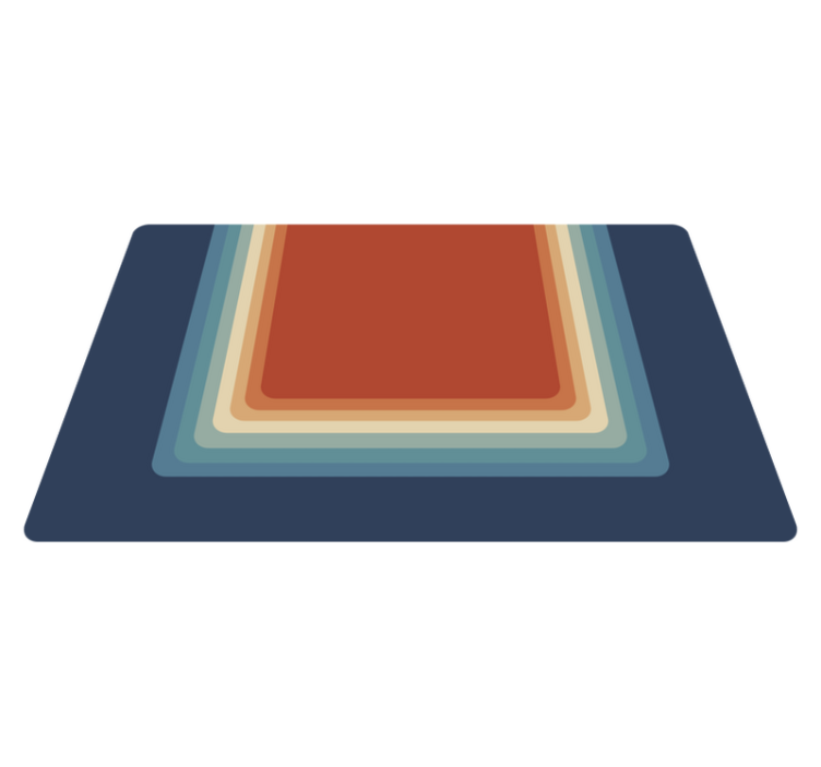 Vibrant Layered Stripes modern vinyl carpet - TenStickers