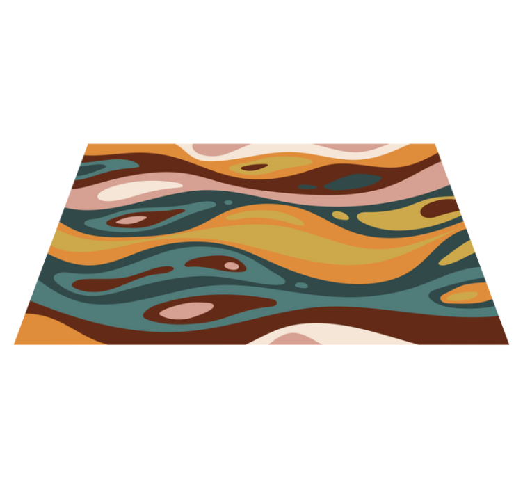 Undulating Earth Hues minimalist vinyl carpet - TenStickers
