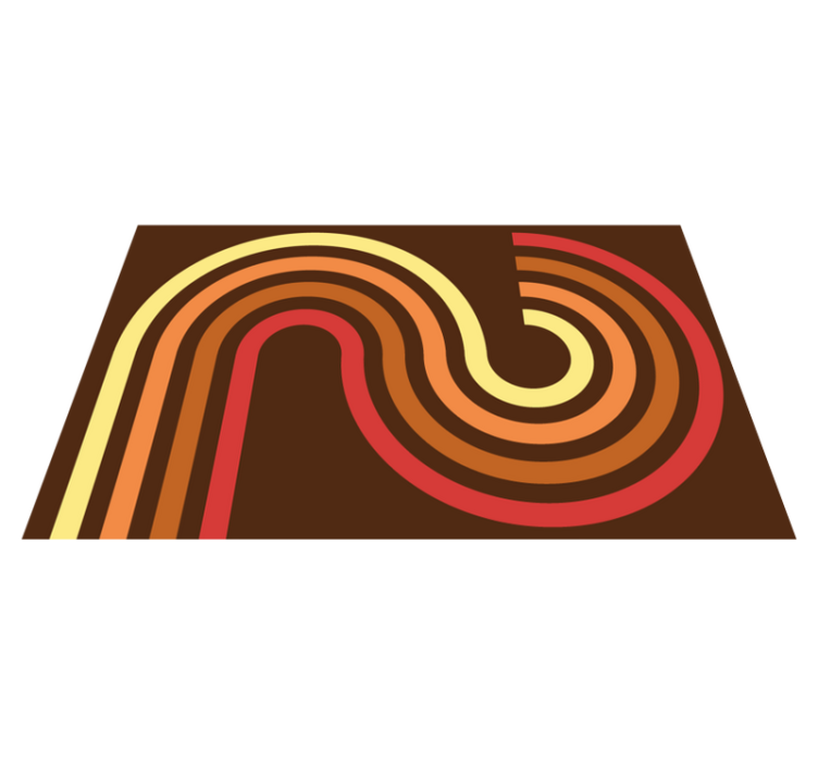 Retro stripes vintage vinyl carpet - TenStickers