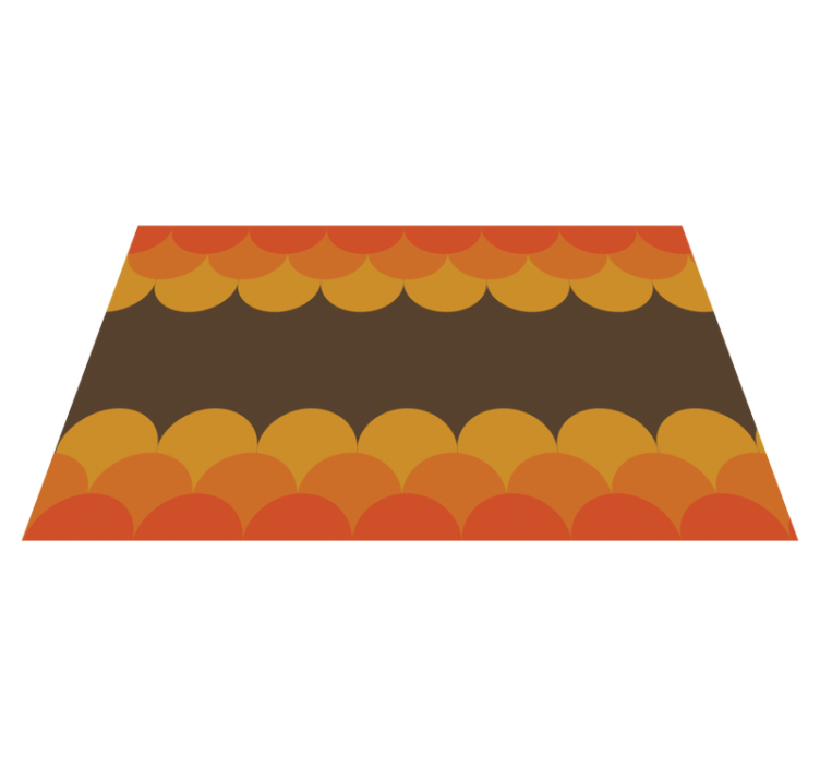 Retro wavy stripes vintage vinyl carpet - TenStickers